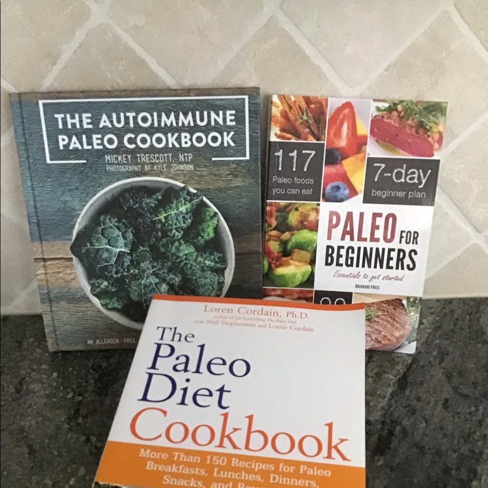Lot of 3 Paleo diet cookbooks healthy